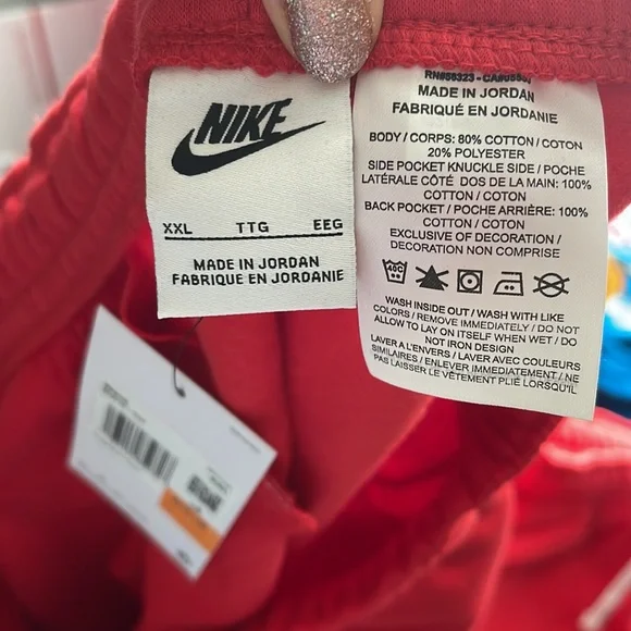 NWT Nike Menβs Red Standard Fit Sweat Shorts sz XXL - Picture 12 of 12